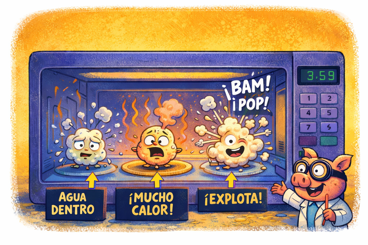 ¿Por qué las palomitas revientan en el&nbsp;microondas?